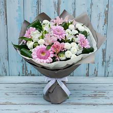 Букет цветов из:  Герберы, Альстромерии и Хризантемы #REPLACE_PRED# Мортке