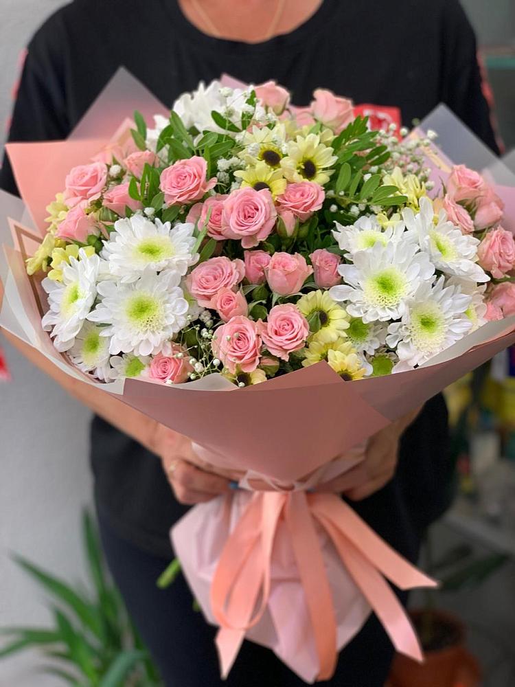 Букет цветов из: Розы и Хризантемы в Мортке