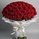 Букет 101 Красная роза Блэк Мэджик в Мортке