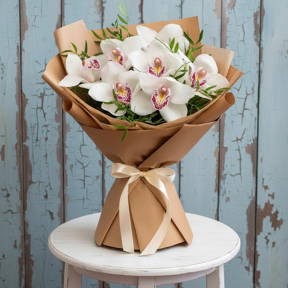 Букет цветов из: Орхидеи и Розы в Мортке