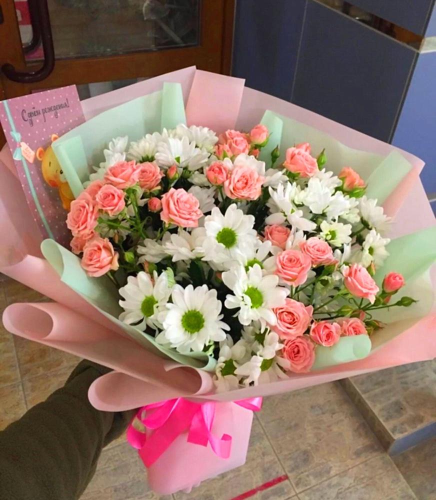 Букет цветов из: Розы и Хризантемы в Мортке