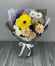 Букет цветов из:  Розы, Герберы и Хризантемы #REPLACE_PRED# Мортке