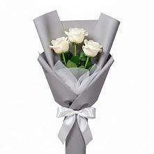 Букет 3 белые розы #REPLACE_PRED# Мортке