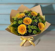 Букет цветов из:  Герберы и Хризантемы #REPLACE_PRED# Мортке