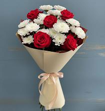 Букет цветов из:  Розы и Хризантемы в Мортке