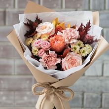 Букет цветов из:  Гвоздики, Хризантемы и Розы в Мортке