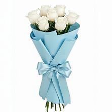 Букет 7 белых роз Проуд в Мортке