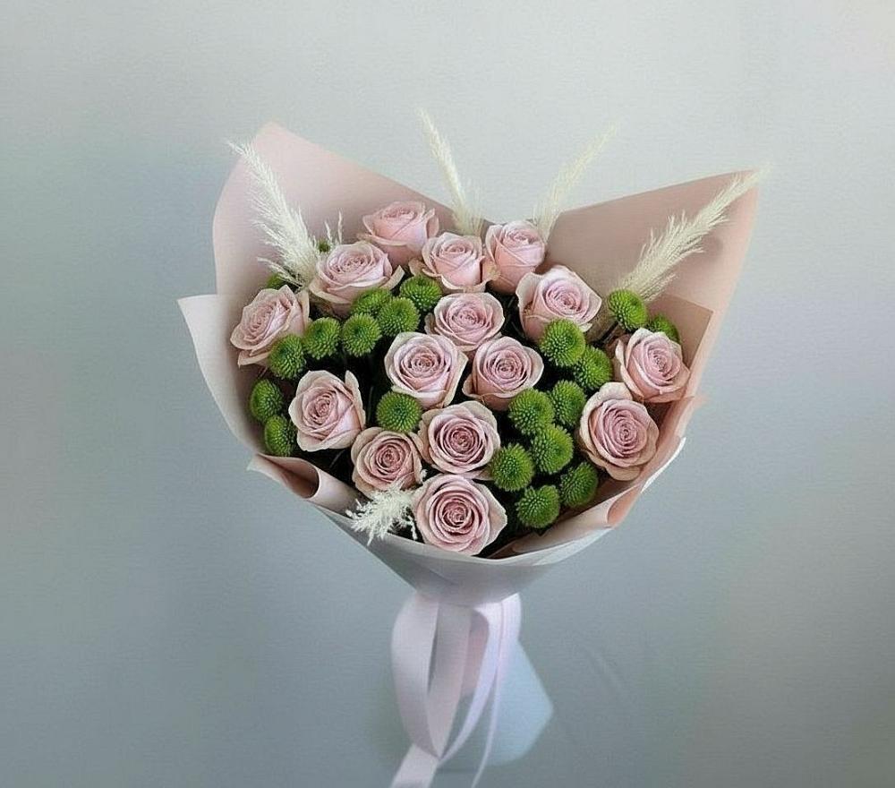 Букет цветов из: Розы и Хризантемы в Мортке