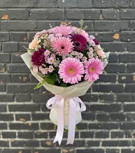 Букет цветов из:  Герберы и Хризантемы в Мортке