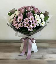 Букет цветов из:  Хризантемы и Розы в Мортке