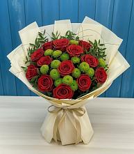 Букет цветов из:  Розы и Хризантемы в Мортке