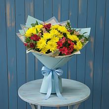 Букет цветов из:  Альстромерии и Хризантемы в Мортке