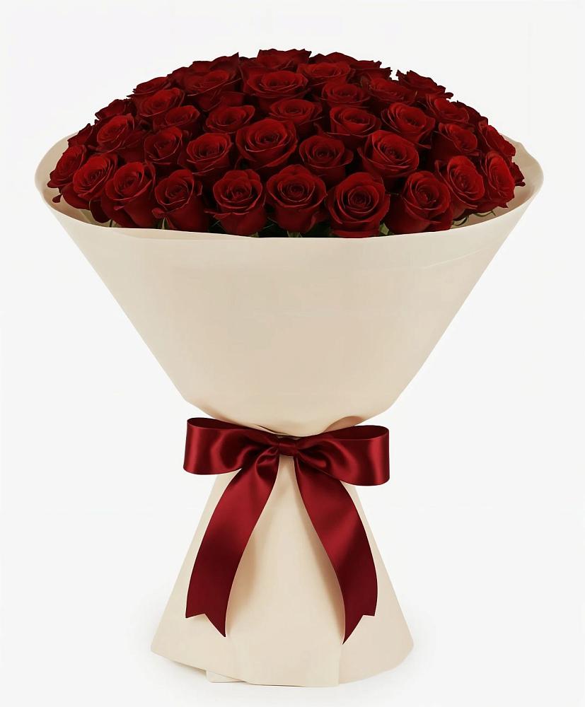 Букет 101 Бордовая роза Блэк Бакарра в Мортке