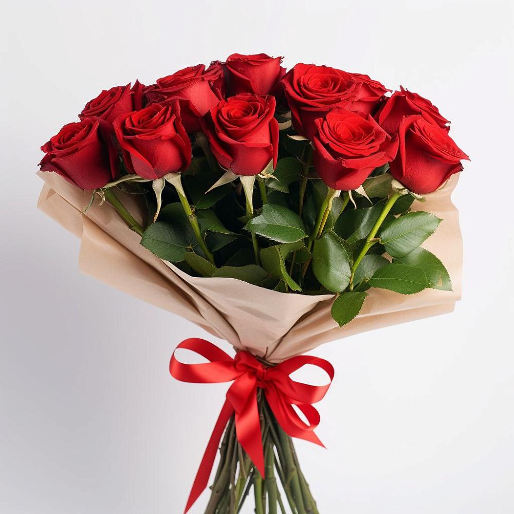 Букет 11 Красных роз Эдлесс Лав в Мортке